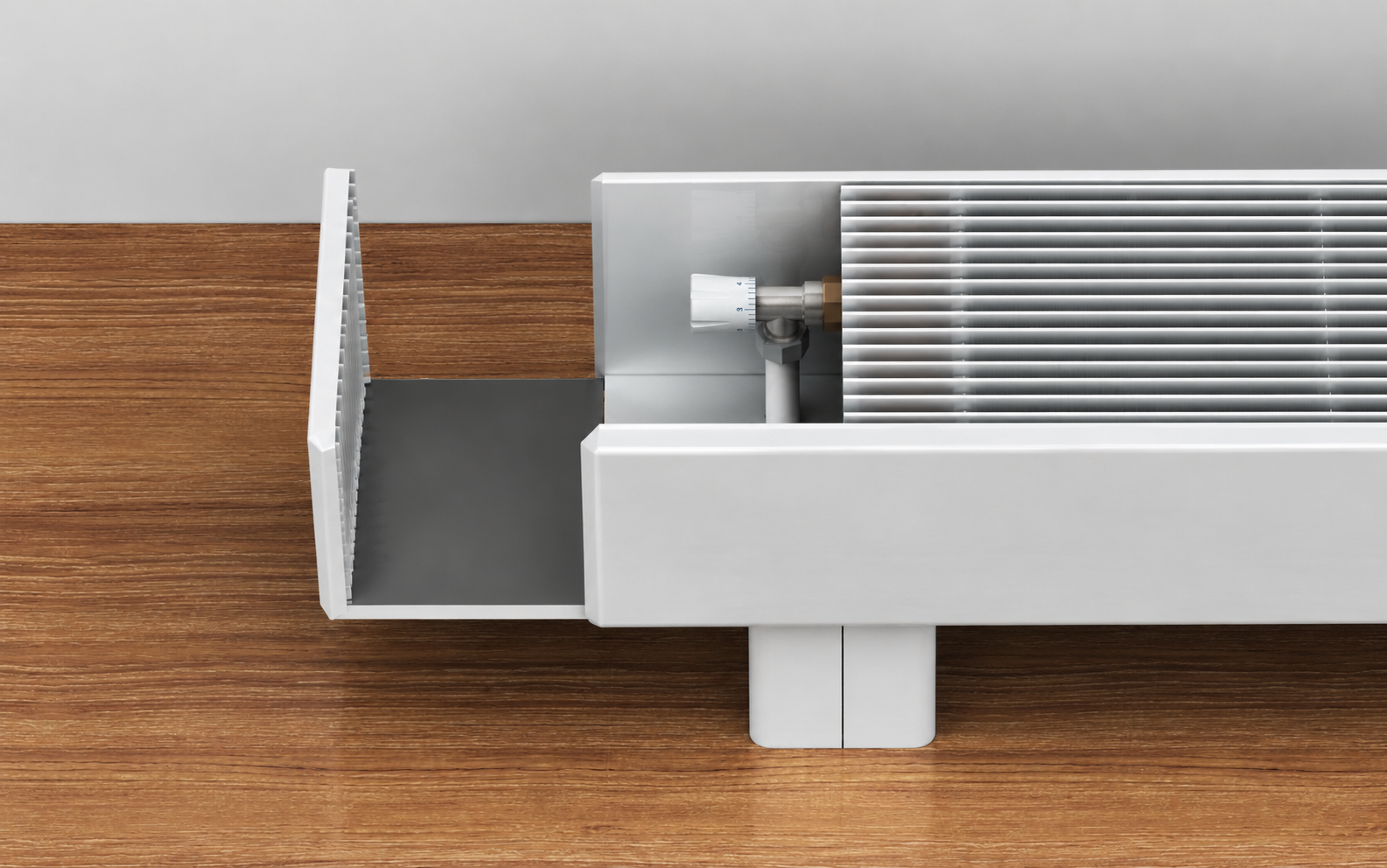 Hidden valve design for easy control.
